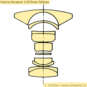 Konica Hexanon AR 15mm f28 Fisheye section
